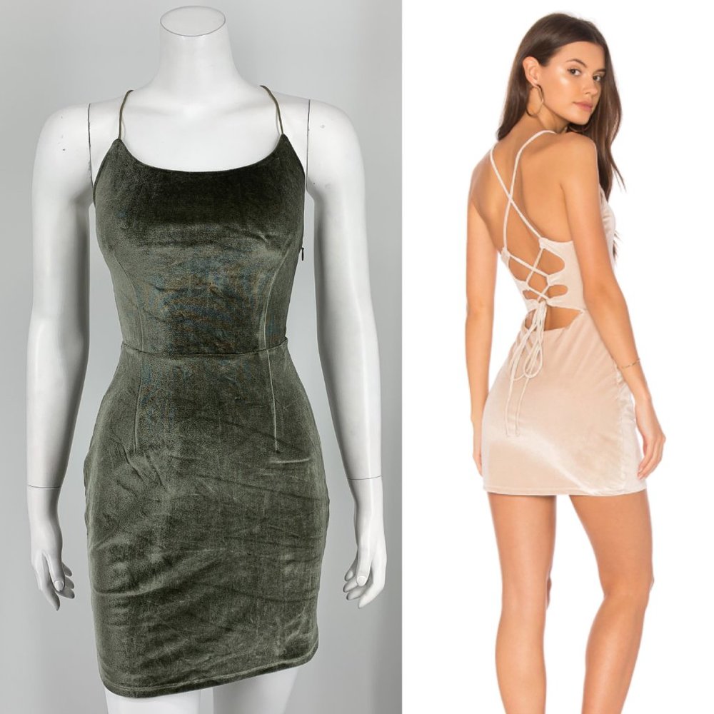 NEW NBD Lauren Bodycon Dress sage Green Small H38